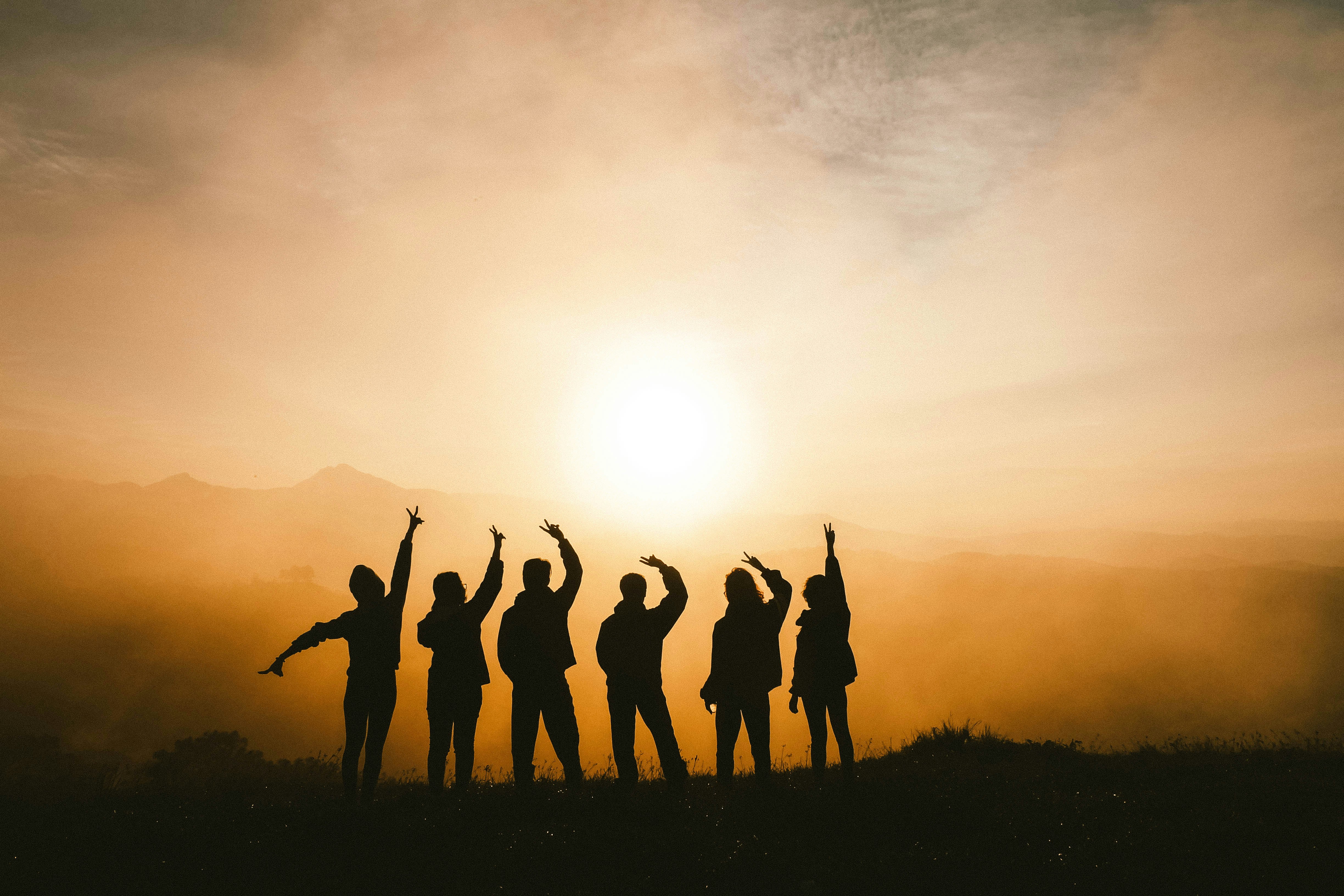 group of friends hanging out